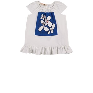 Marni White & Blue Graphic Print Dress 12 mån