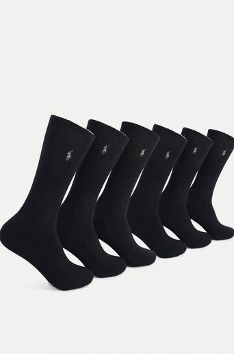 Polo Ralph Lauren Strumpor 6-Pack Sport Sock Svart
