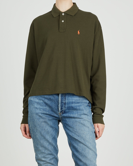 POLO Ralph Lauren Topp LS CRP Polo Shirt Grön L