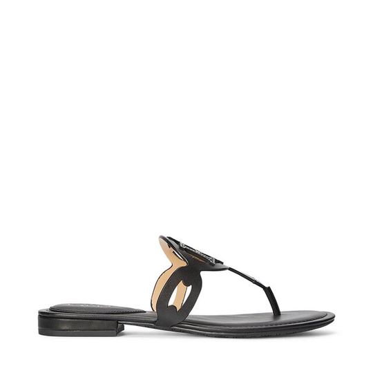 Audrie Burnished Leather Sandal