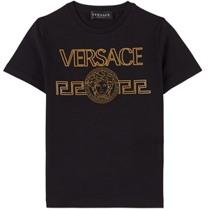 Versace Logo Print T-shirt Svart 12 år