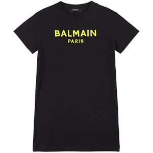 Balmain Logo T-Shirtklänning Svart 8 år