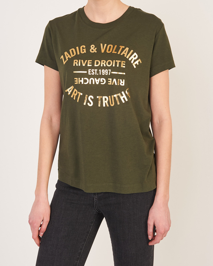 Zadig & Voltaire T-shirt Walk Blason Khaki XS